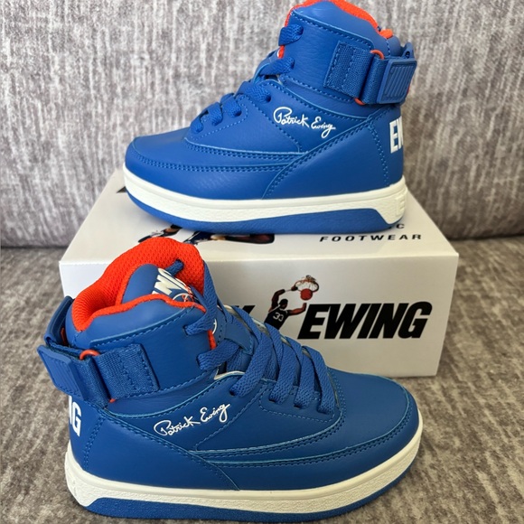 PATRICK EWING ATHLETICS KIDS PRE-SCHOOL 33 HI REBOUND BLUE/ORANGE
USA - 11 - Picture 1 of 6
